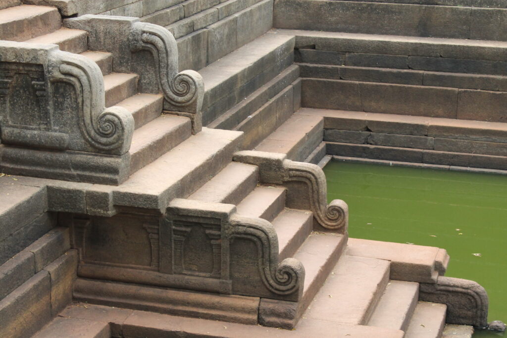 pool steps at Anuradhapura