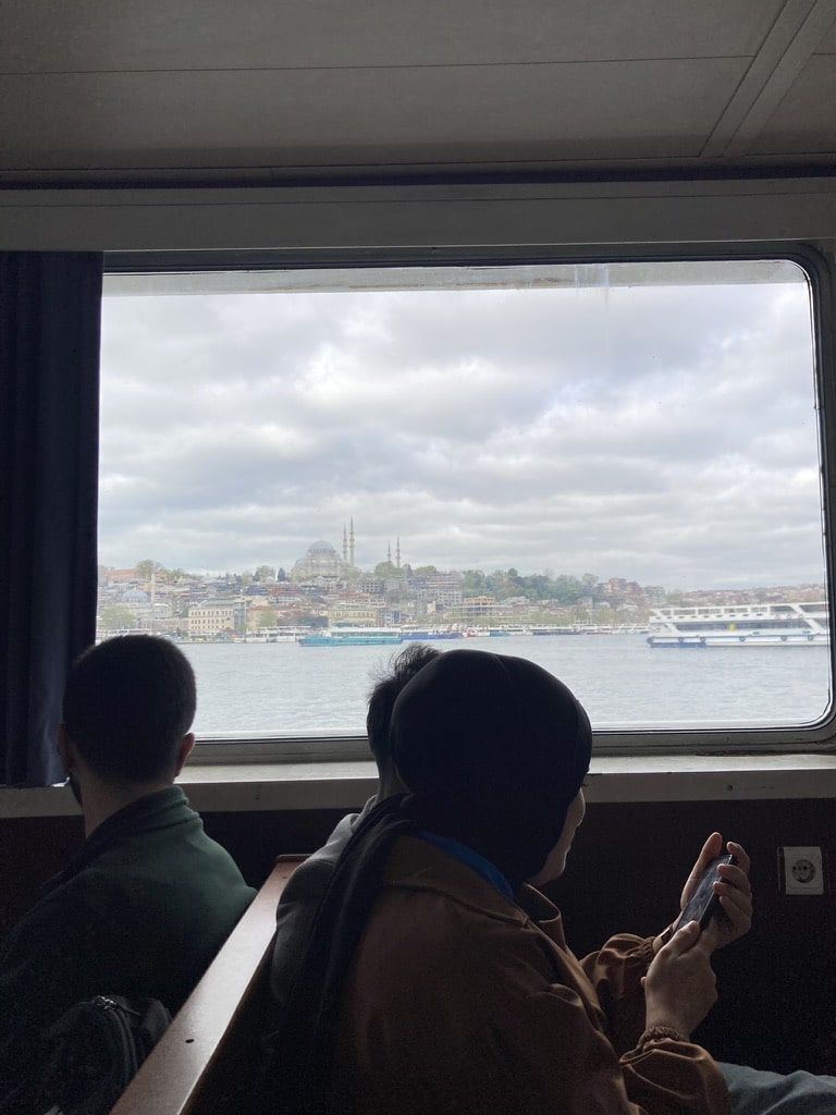 Commuters seated on the ferry from Istanbul to Princes' Islands.