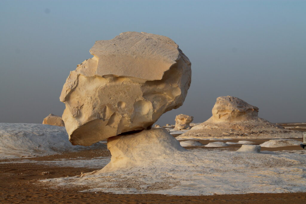 White rock formation in the White Desert, Egypt.